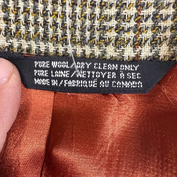 Vintage Wool Plaid Riding Blazer - Men's 42 Sport Coat‎ Made in Canada